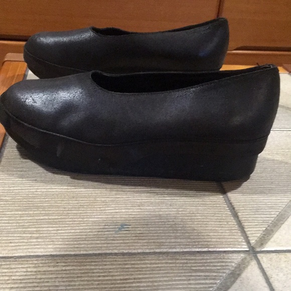 COMME DES GARÇON 2000s MADE IN JAPAN WOODEN LEATHER DISTRESSED PLATFORM 7/7.5 - Picture 4 of 9